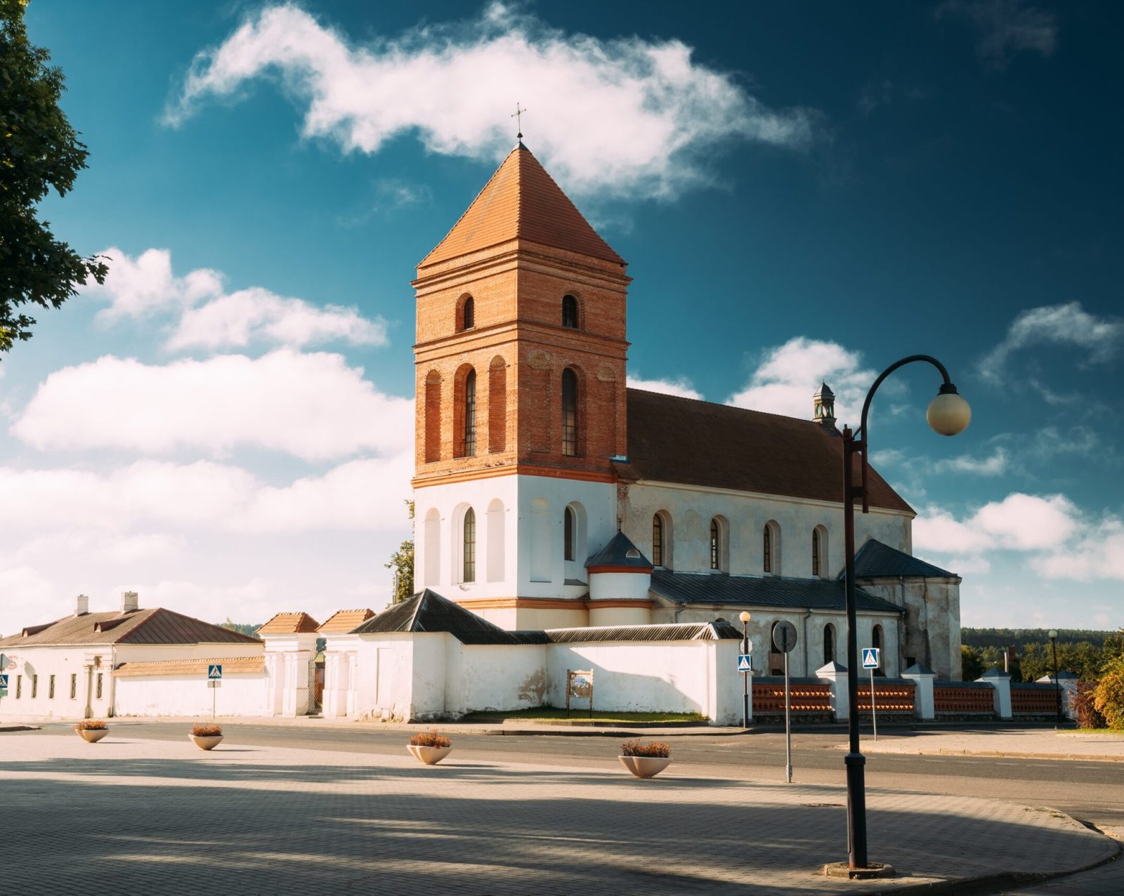 Mir, Belarus. Saint Nicolas Roman Catholic Church In Mir, Belarus. Cultural Monument And Famous Landmark.